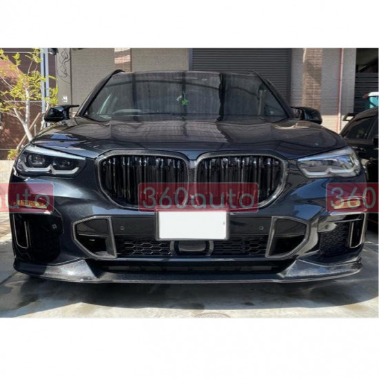 Сплиттер переднего бампера на BMW X5 G05 2018- M-Sport Карбон под заказ