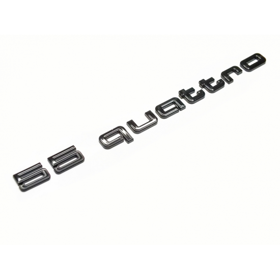 Автологотип шильдик эмблема надпись Audi 55 Quattro черная