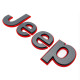 Автологотип шильдик эмблема надпись Jeep красный антрацит