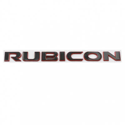 Автологотип шильдик эмблема надпись Jeep Rubicon red black