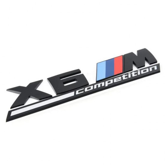 Автологотип емблема напис BMW X6 M Competition Black оригинал 51148096413