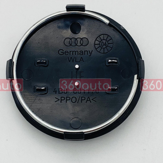Ковпачок на титановий диск Audi 4B0601170 57-60мм чорний