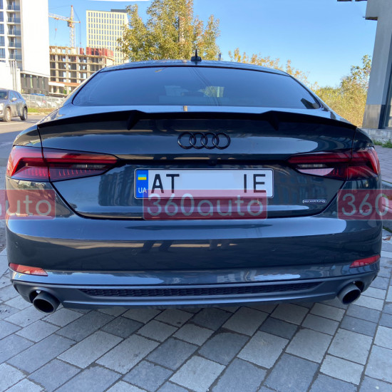 Спойлер на Audi A5 B9 2017-2022 Sportback стиль M4 чорний глянець