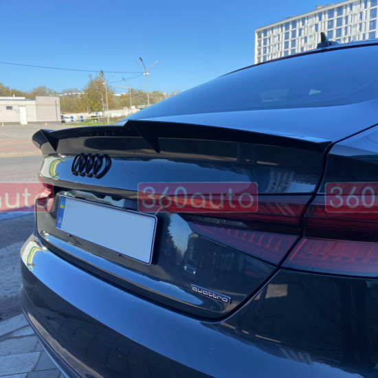 Спойлер на Audi A5 B9 2017-2022 Sportback стиль M4 чорний глянець