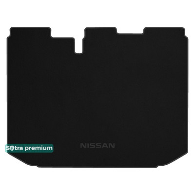 Двухслойные коврики Sotra Premium Black для Nissan Note (mkI)(нижний уровень)(багажник) 2004-2013 (ST 91014-CH-Black)