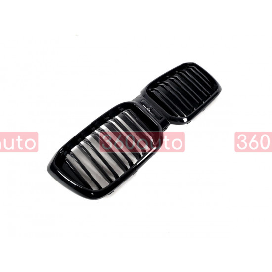 Решетка радиатора на BMW X3 G01, X4 G02 2022- черный глянец M-Look BMW-G01222