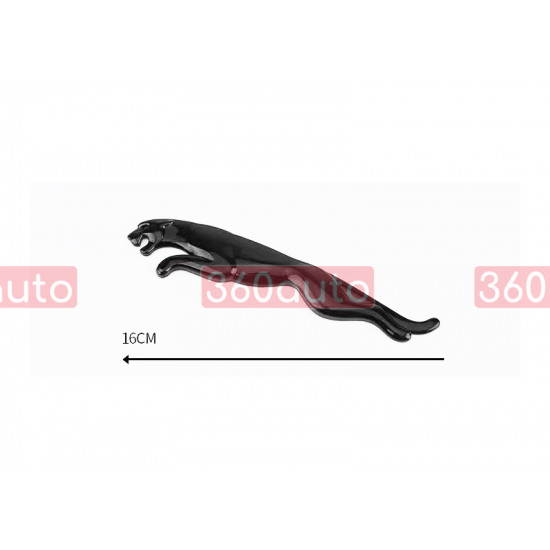 Автологотип шильдик эмблема Jaguar Black 160мм