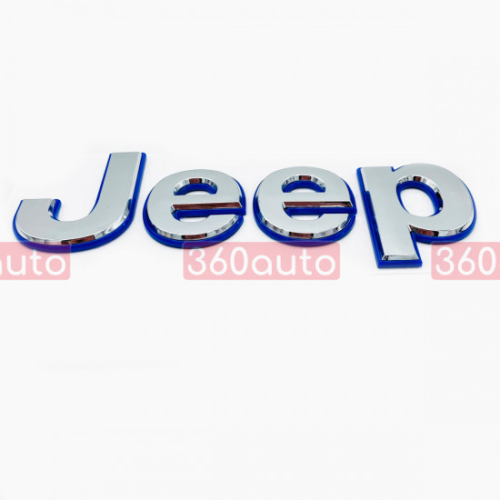 Автологотип шильдик эмблема надпись Jeep chrome blue Renegade, Cherokee