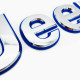 Автологотип шильдик емблема напис Jeep chrome blue Renegade, Cherokee