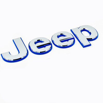 Автологотип шильдик емблема напис Jeep chrome blue Renegade, Cherokee