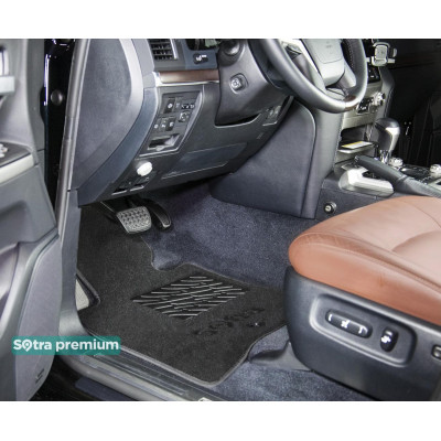 Двухслойные коврики Sotra Premium Black для Mercedes-Benz C-Class (C205/A205)(купе и кабриолет) 2015-2022 (ST 91025-CH-Black)