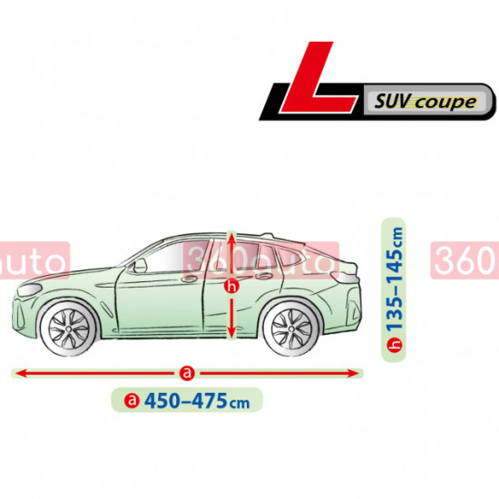 Чохол тент на автомобіль BMW X4 F26 2014-2017 Kegel Mobile Garage L SUV Coupe 450-475см