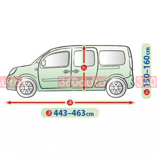 Автомобильный чехол тент на Renault Lodgy Stepway 2012-2022 Kegel Mobile Garage LAV XL 443-463 см