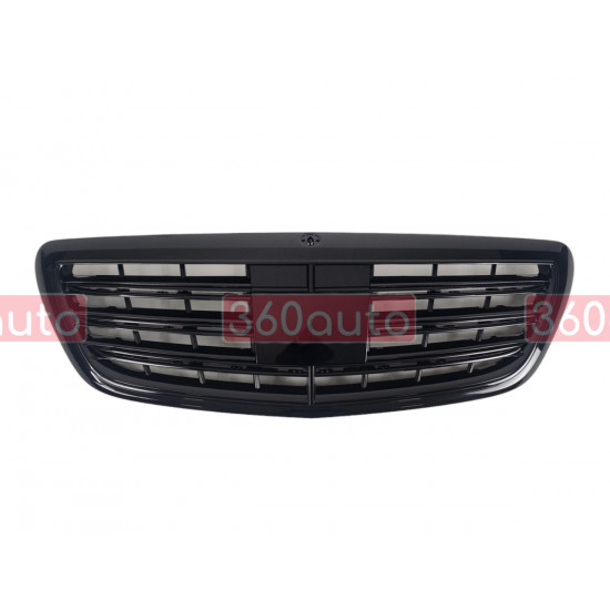 Решетка радиатора на Mercedes S-Class W222 2013-2020 года Full Black ( S63 AMG ) без Night Vision