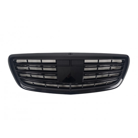 Решетка радиатора на Mercedes S-Class W222 2013-2020 года Full Black ( S63 AMG ) без Night Vision