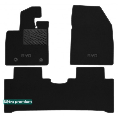 Двухслойные коврики Sotra Premium Black для BYD Atto 3 (mkI) 2021→ (ST 91028-CH-Black)