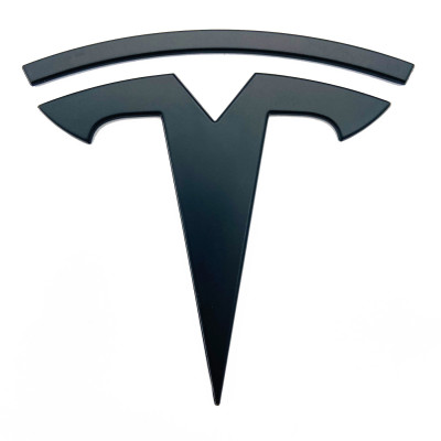 Автологотип шильдик эмблема Tesla Model Y, Model 3 Performance Black мат на капот