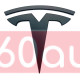 Автологотип шильдик емблема Tesla Model Y, Model 3 Performance Black мат на капот