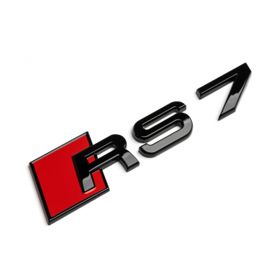 Автологотип шильдик эмблема надпись Audi RS7 Tuning Exclusive Black Edition на крышку багажника