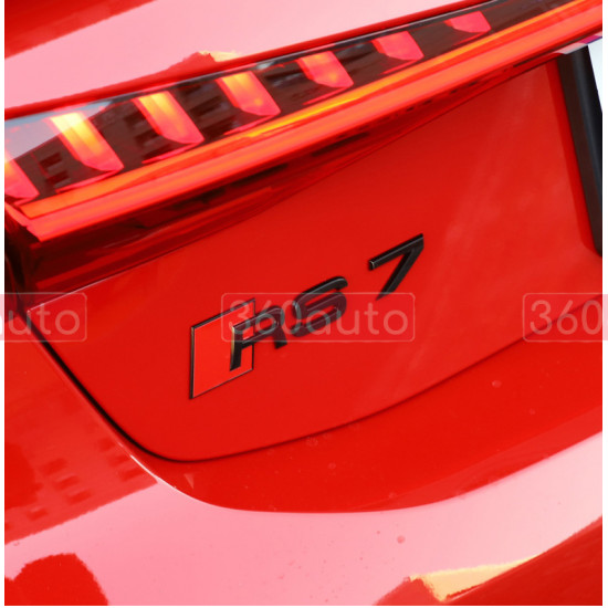 Автологотип шильдик емблема напис Audi RS7 Tuning Exclusive Black Edition на кришку багажника