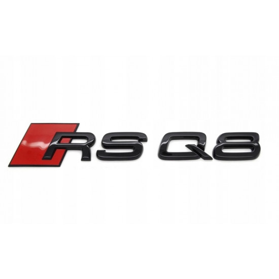 Автологотип шильдик эмблема надпись Audi RSQ8 Tuning Exclusive Black Edition глянец на крышку багажника
