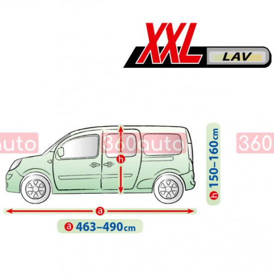 Чохол тент на автомобіль Opel Combo E 2018- Long Kegel Mobile Garage LAV XXL 463-490см