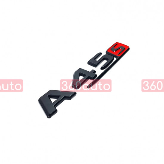 Автологотип шильдик емблема напис Mercedes A45s AMG black red пряма
