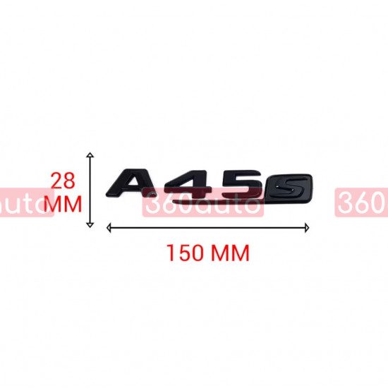 Автологотип шильдик емблема напис Mercedes A45s AMG black пряма