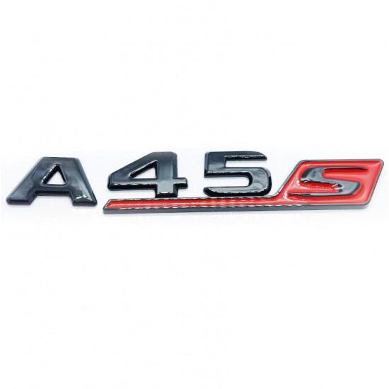 Автологотип шильдик емблема напис Mercedes A45s AMG black red