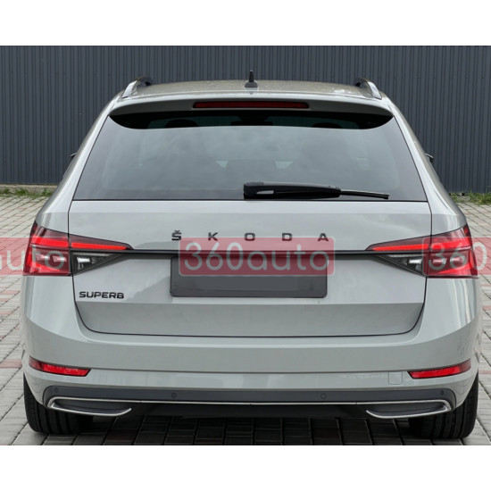 Автологотип емблема напис Skoda SuperB 2019- чорний глянець на кришку багажника