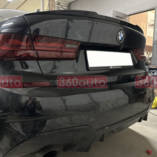 Спойлер на BMW 3 G20 2018- в стиле M3 черный глянец