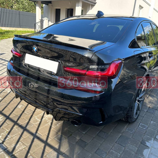 Спойлер на BMW 3 G20 2018- в стиле M3 черный глянец