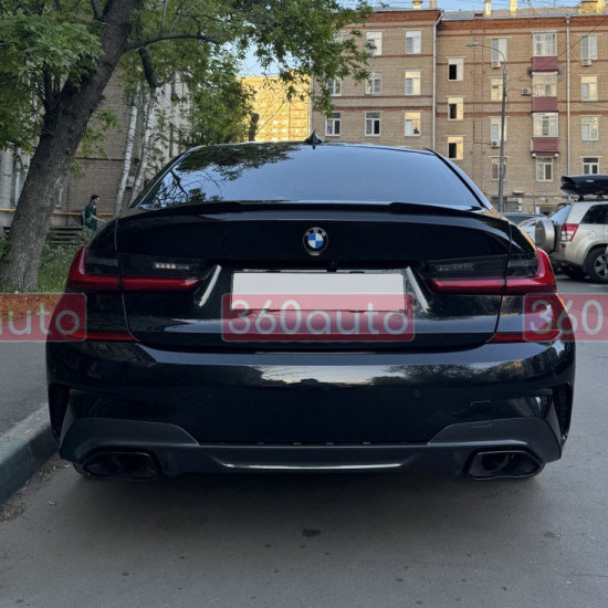 Спойлер на BMW 3 G20 2018- в стиле M3 черный глянец