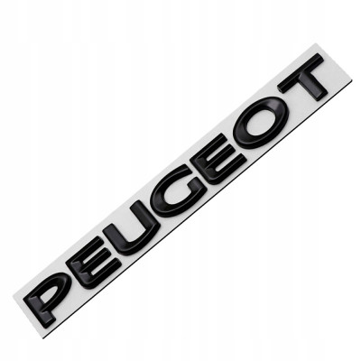 Автологотип шильдик емблема напис Peugeot Black Pack Edition 138мм