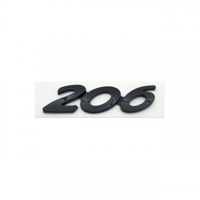 Автологотип шильдик эмблема надпись Peugeot 206 Black Pack Edition