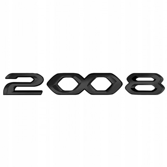 Автологотип шильдик эмблема надпись Peugeot 2008 new Black Pack Edition