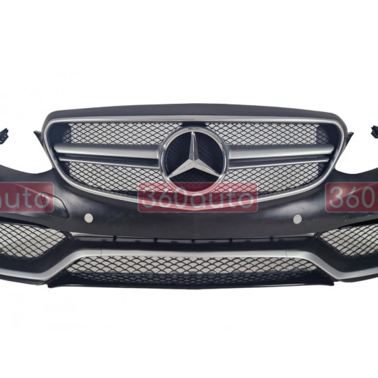 Передній бампер на Mercedes E-сlass W212 2013-2016 стиль E63 AMG V2 MBW212-158