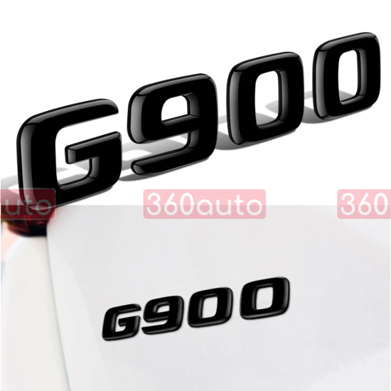 Автологотип шильдик емблема напис Mercedes G900 чорний глянець