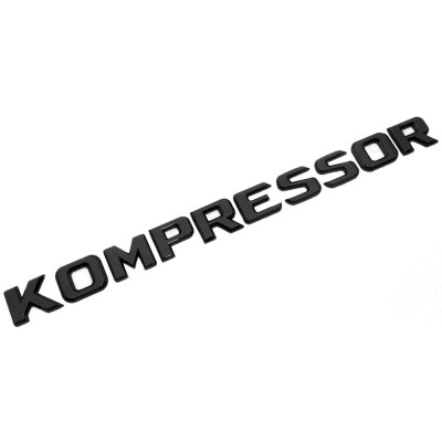 Автологотип шильдик эмблема надпись Mercedes Kompressor черный глянец 245мм