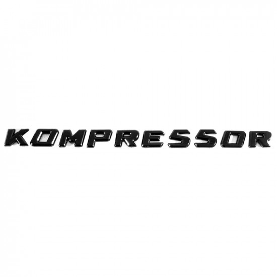 Автологотип шильдик эмблема надпись Mercedes Kompressor чорний глянець 180мм
