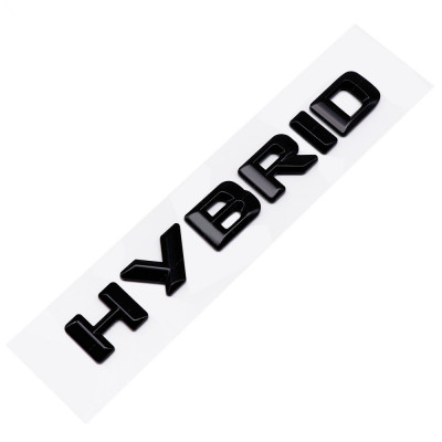 Автологотип шильдик емблема напис Mercedes Hybrid 2014-2016 чорний глянець 125мм