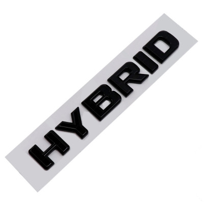 Автологотип шильдик емблема напис Mercedes Hybrid 2017-2023 чорний глянець 133мм