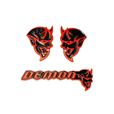 Автологотип шильдик емблема Dodge SRT Demon Pack Black Red Emblems