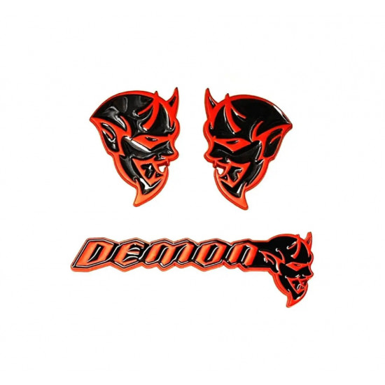Автологотип шильдик эмблема Dodge SRT Demon Pack Black Red Emblems