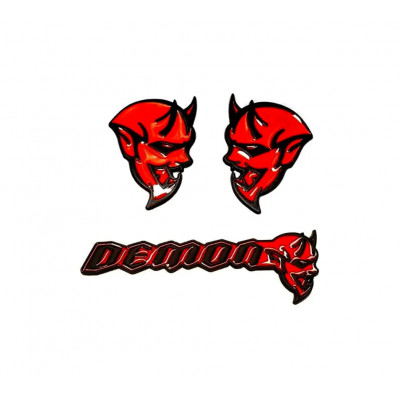 Автологотип шильдик емблема Dodge SRT Demon Pack Red Black Emblems