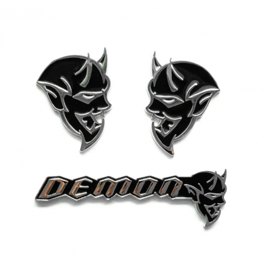 Автологотип шильдик эмблема Dodge SRT Demon Pack Black Chrome Emblems
