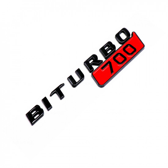 Автологотип шильдик емблема напис Biturbo 700 Mercedes G-class black Red