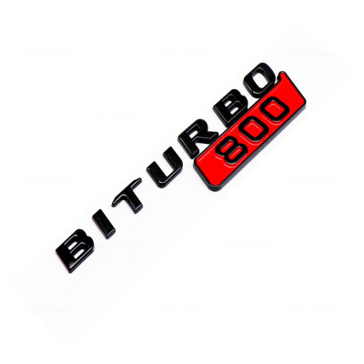 Автологотип шильдик емблема напис Biturbo 800 Mercedes G-class black Red