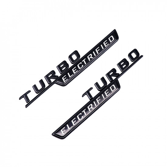 Автологотип шильдик эмблема надпись Mercedes Turbo Electrified glossy black
