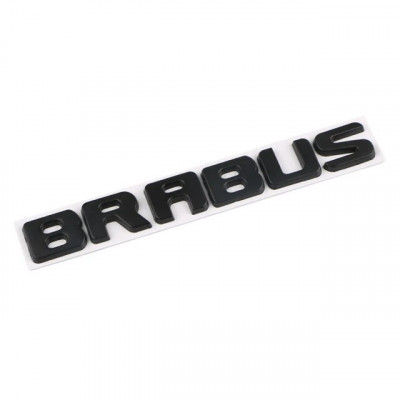 Автологотип шильдик емблема напис Mercedes Brabus чорний глянець 200мм